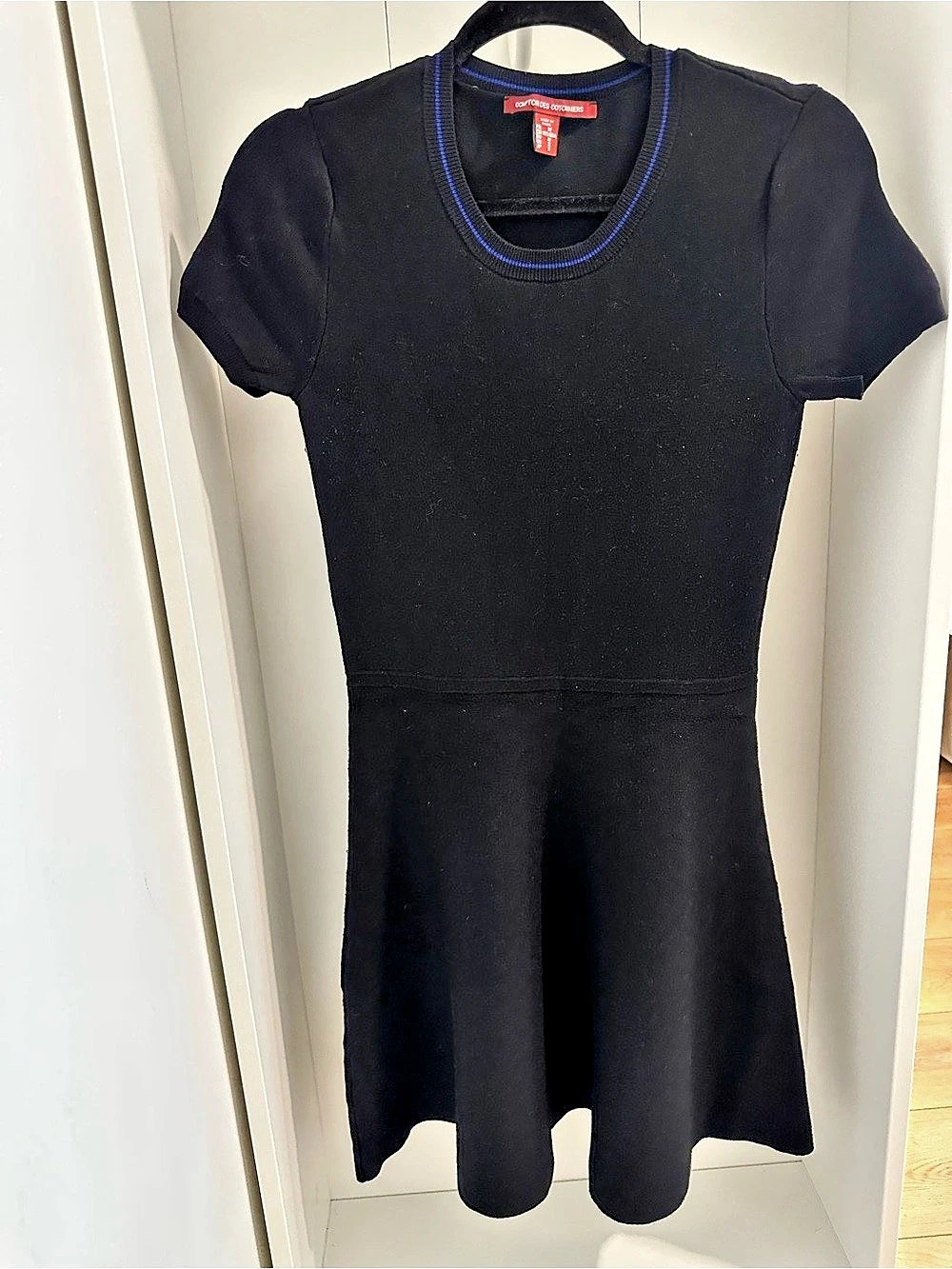 Comptoir des Cotonniers Black Mini Dress Size Medium Like New